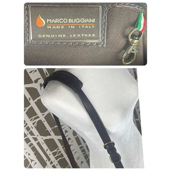 Italian Leather Hair On Hide Cow Print Satchel Chocolate Brown - Picture 8 of 13